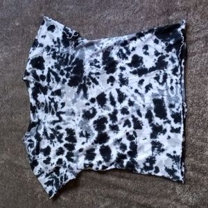 Urban Rebel cropped lettuce edge baby tee tie dye